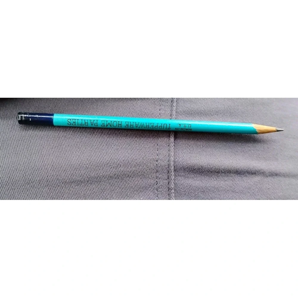 Lot of 10 Tupperware Pencils Retro Thin Home Parties‎ Blue Sharpened Made in USA